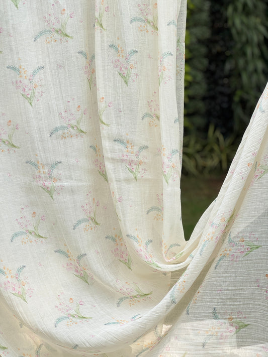 Digital Printed Banarasi Mul Chanderi Fabric