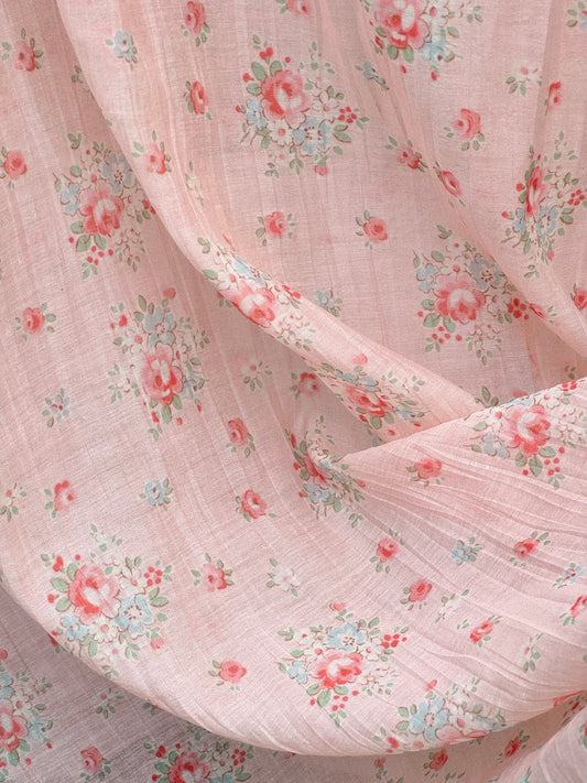 Digital Printed Banrasi Mul Chanderi Fabric