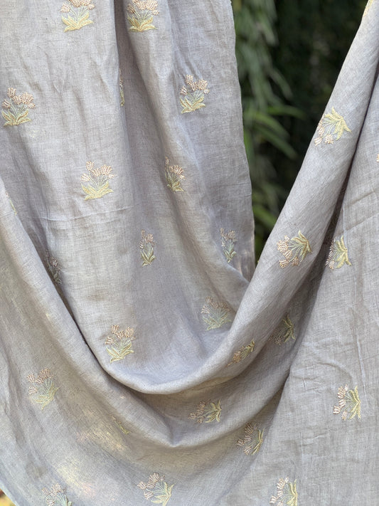 Embroidered  Linen Fabric