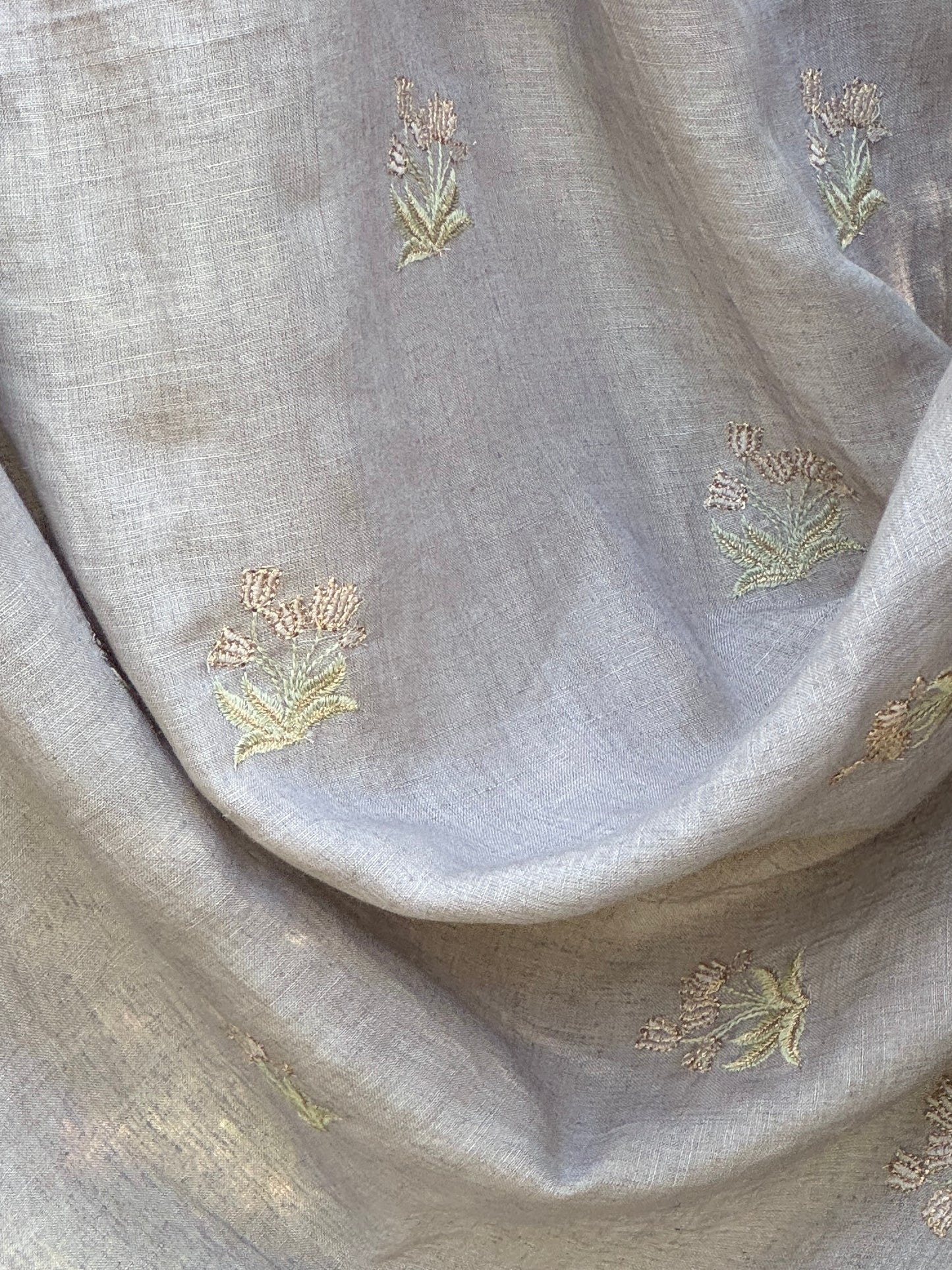 Embroidered  Linen Fabric