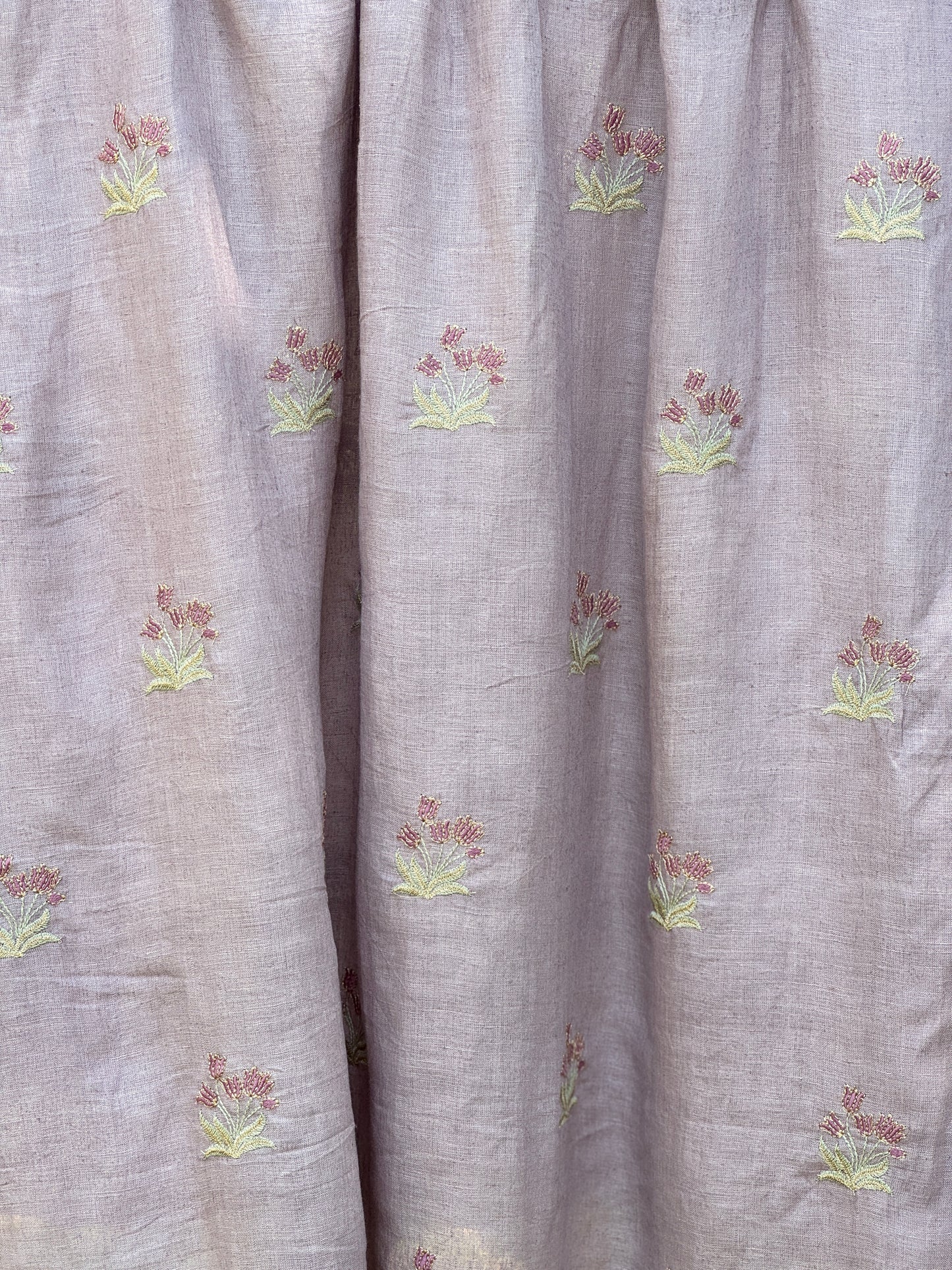 Embroidered  Linen Fabric