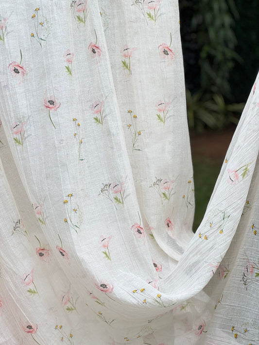 Digital Printed Banarasi Mul Chanderi Fabric