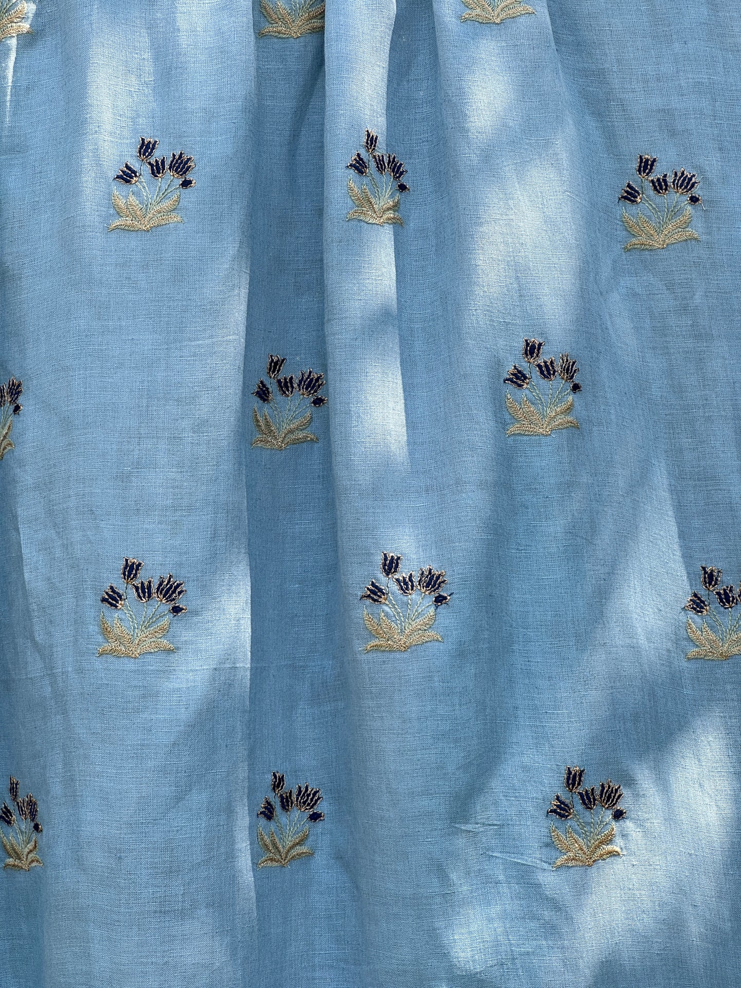 Embroidered  Linen Fabric