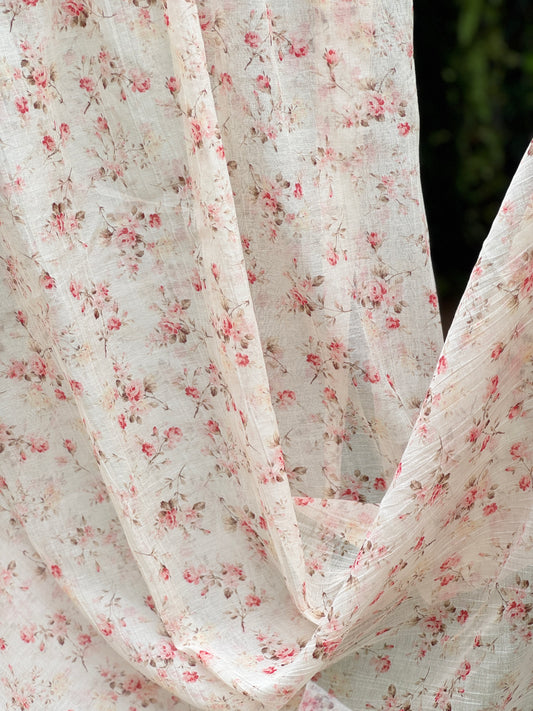 Digital Printed Banarasi Mul Chanderi Fabric