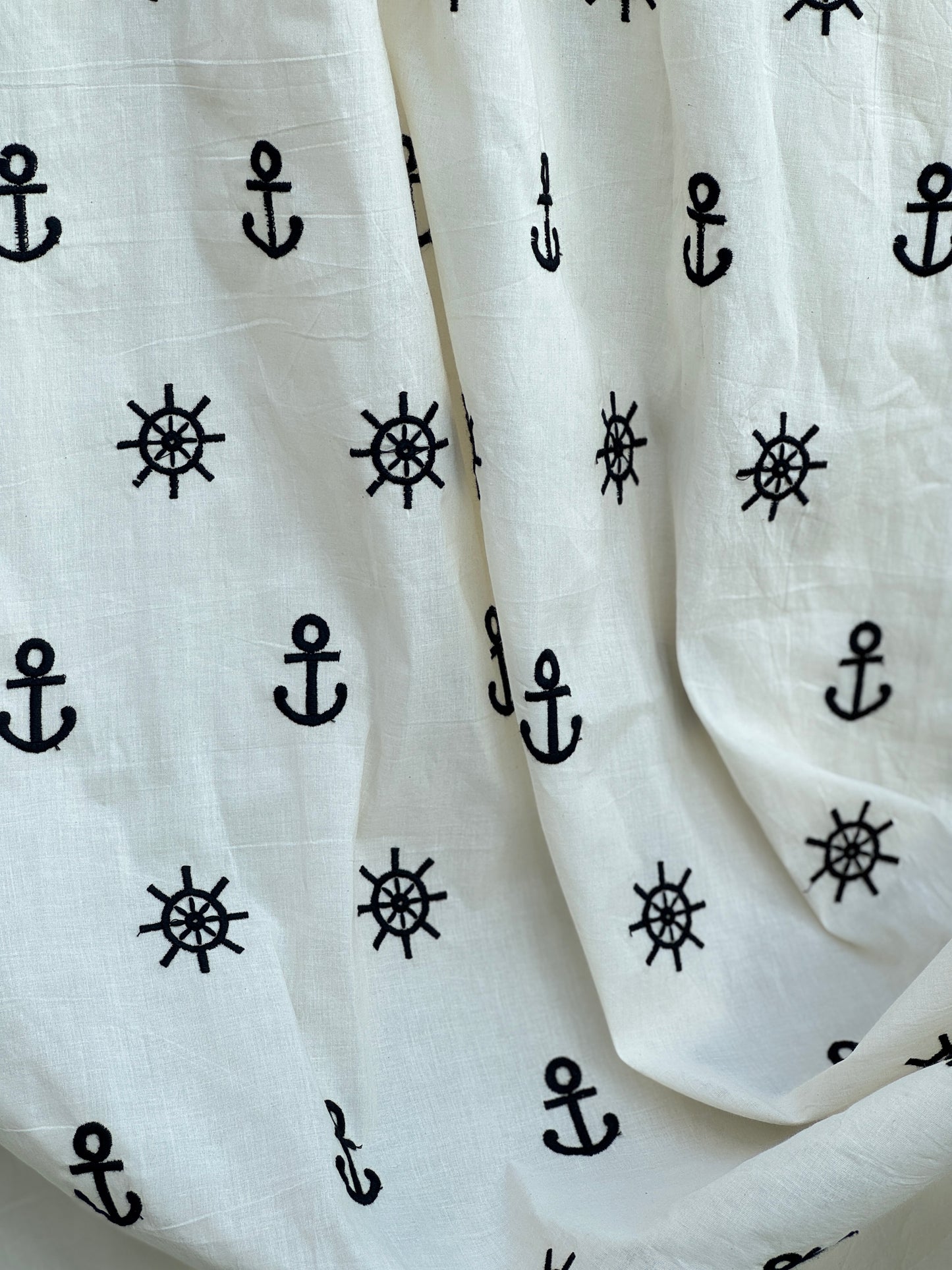 Embroidered Kora Cotton Fabric