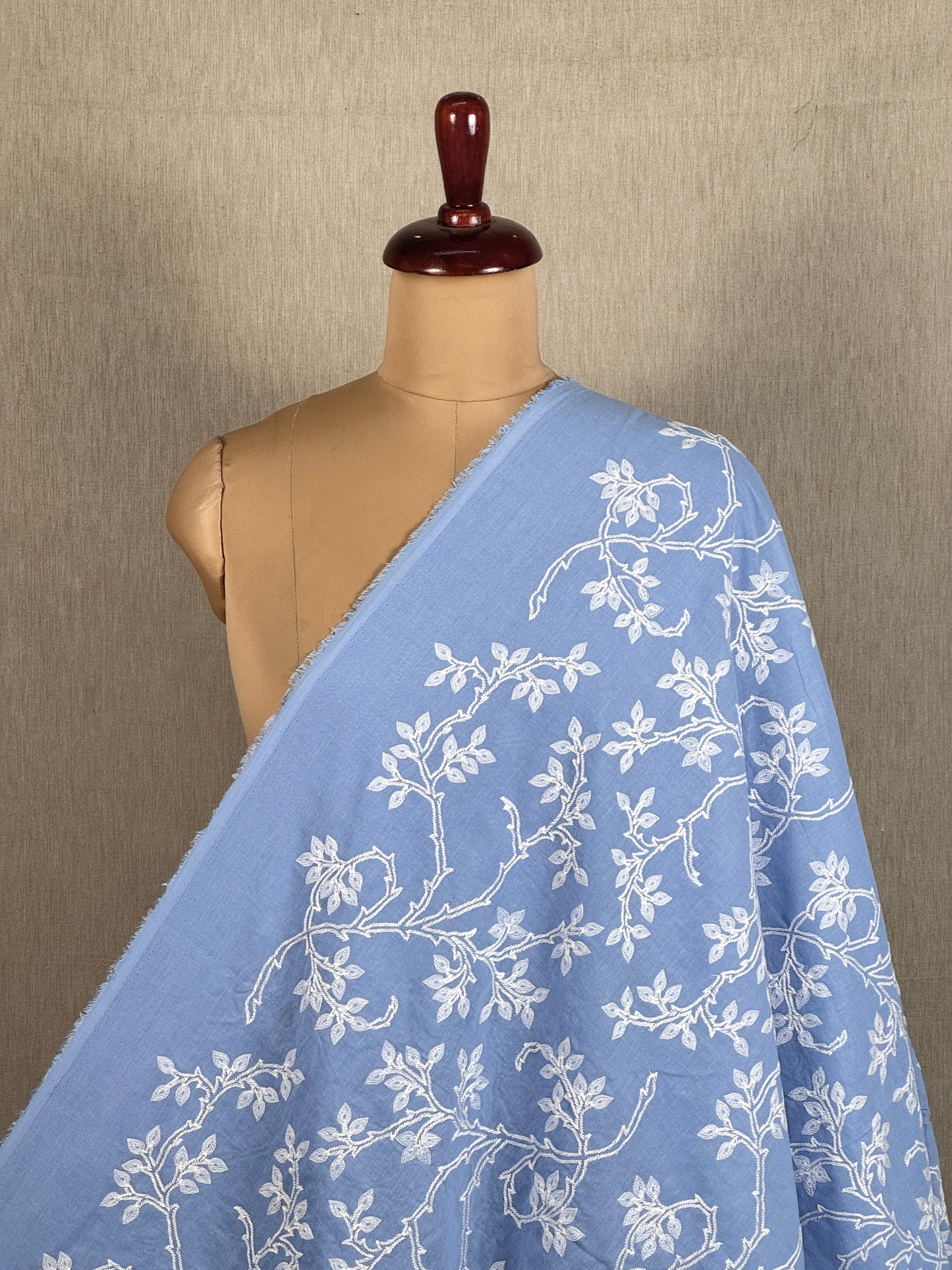 Embroidered Voile Cotton Fabric