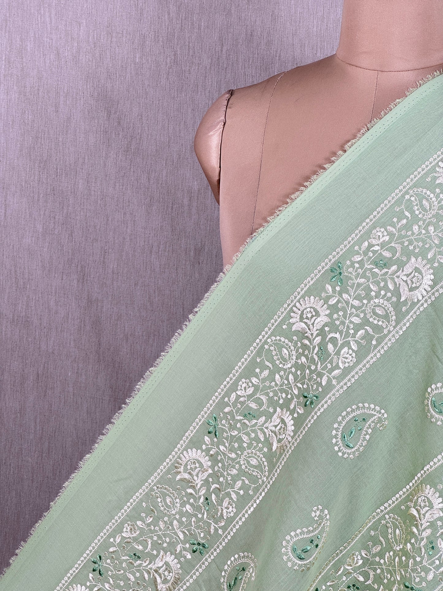 Embroidered Voile Cotton Fabric