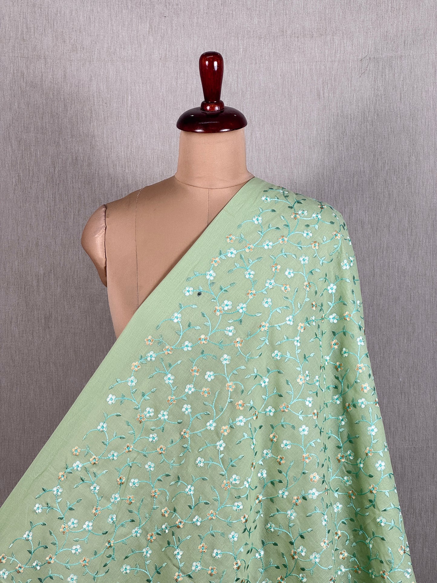 Embroidered Voile Cotton Fabric