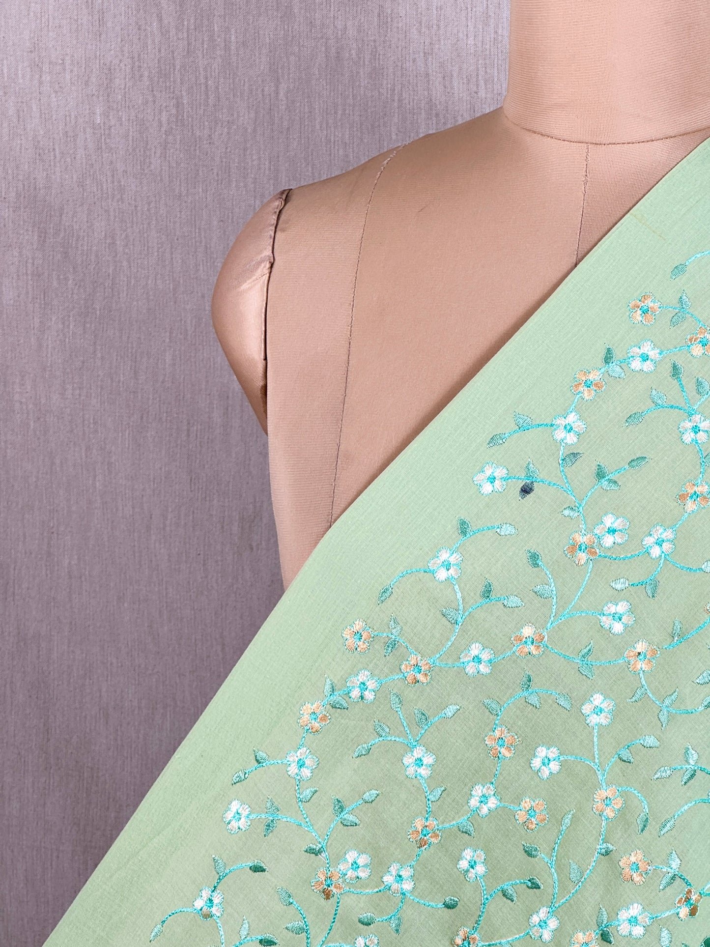 Embroidered Voile Cotton Fabric