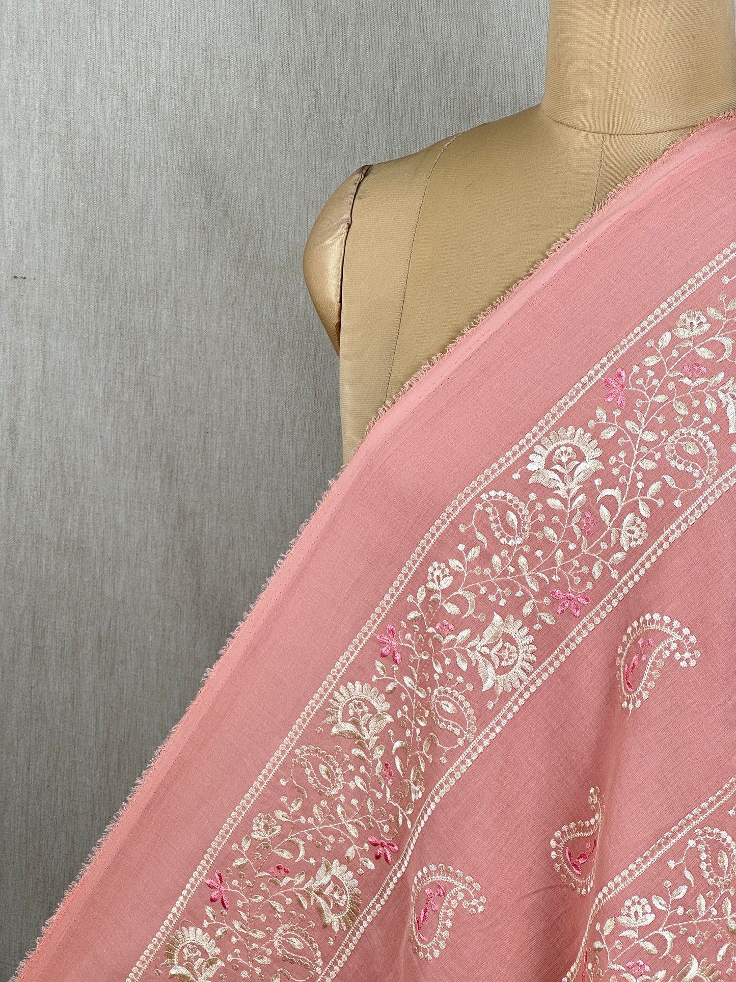 Embroidered Voile Cotton Fabric