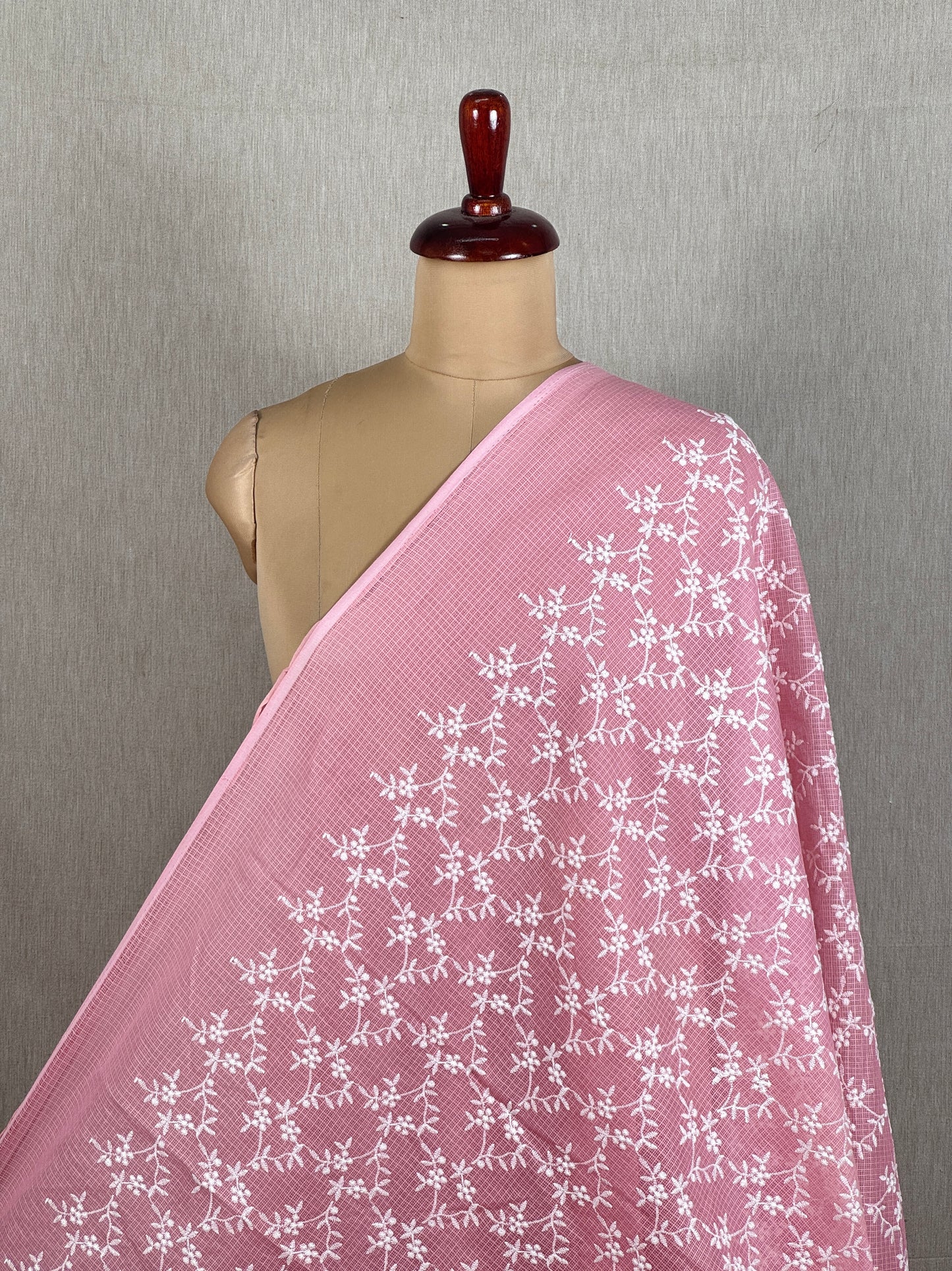 Embroidered Kota Fabric