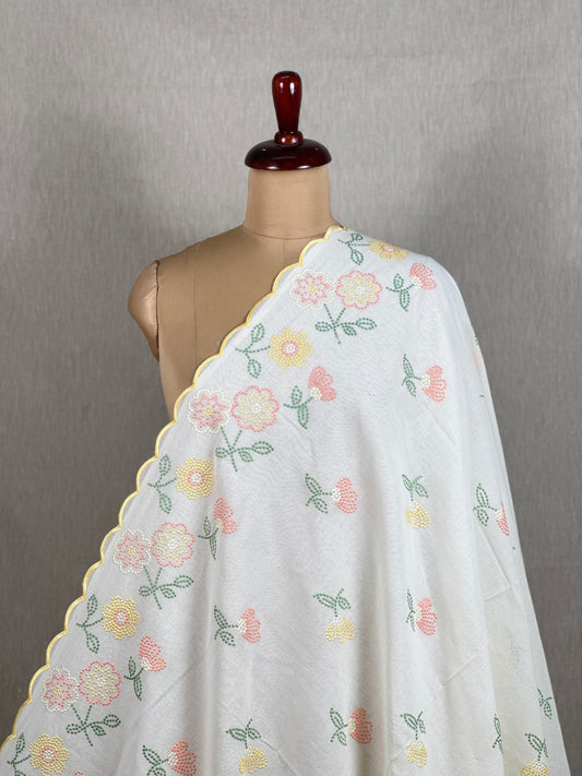 Embroidered Voile Cotton Fabric