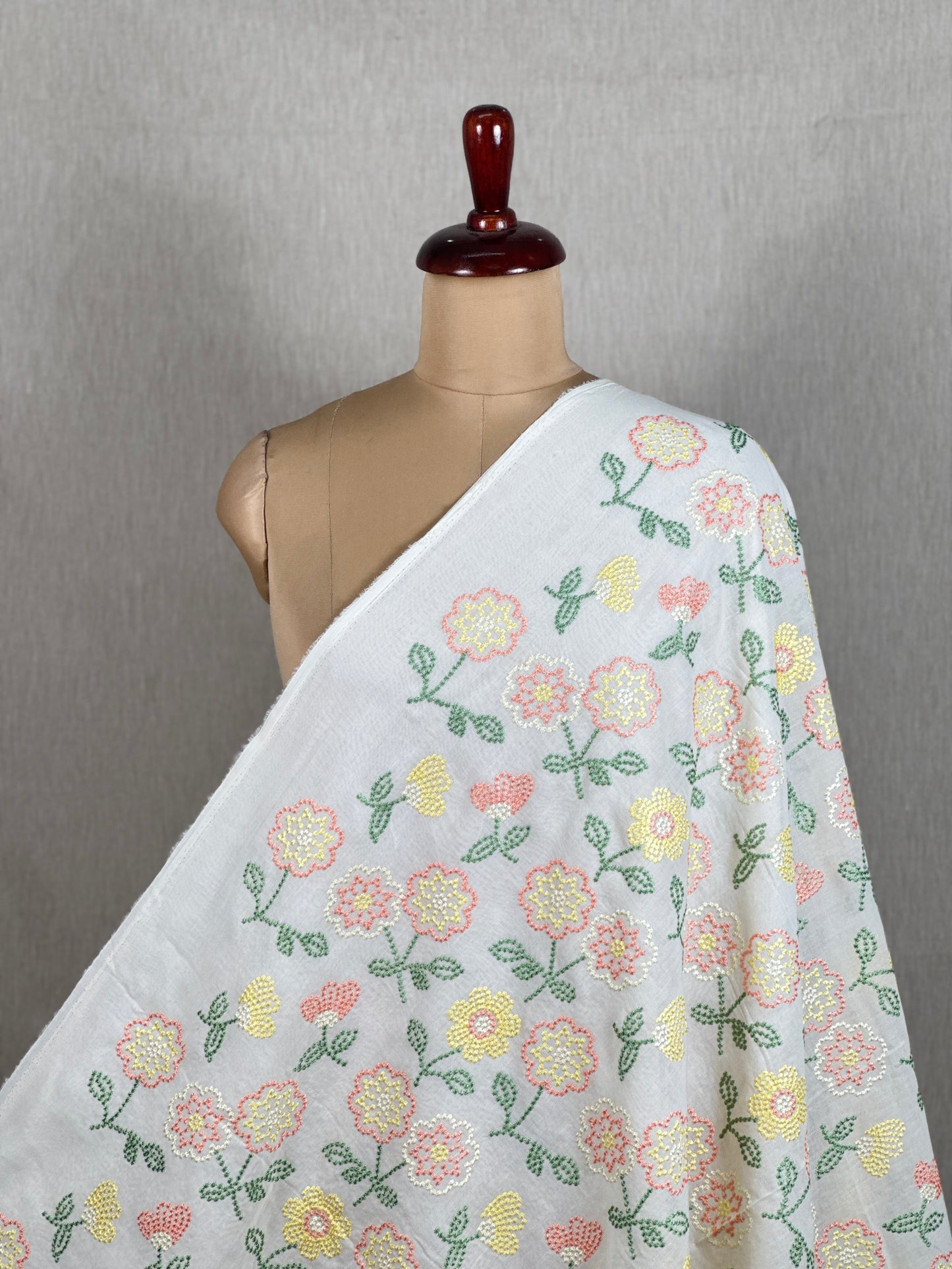 Embroidered Voile Cotton Fabric