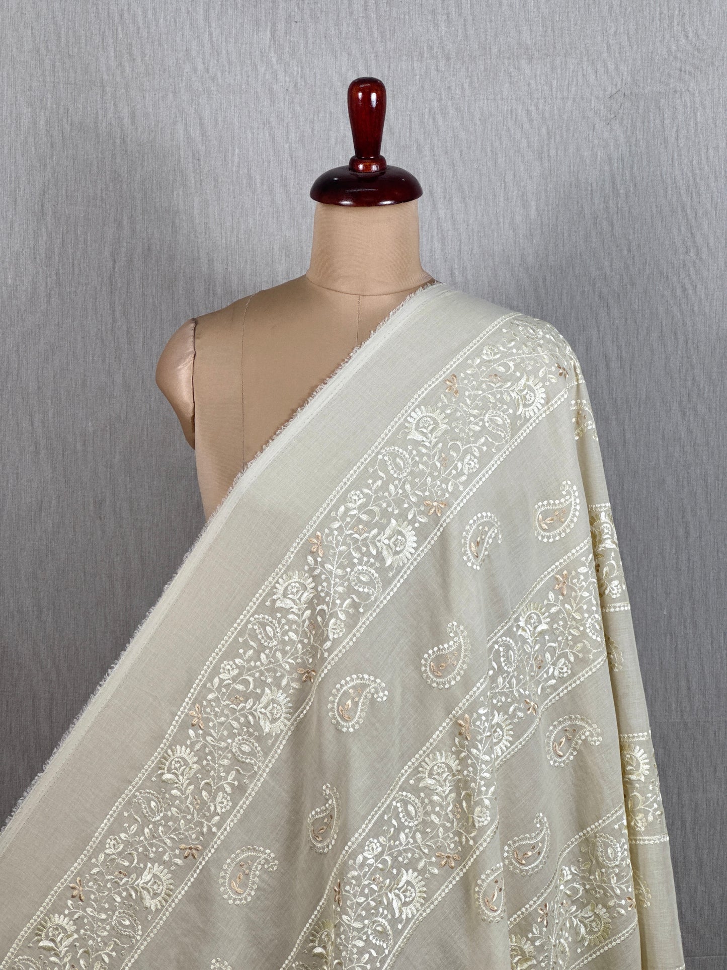 Embroidered Voile Cotton Fabric