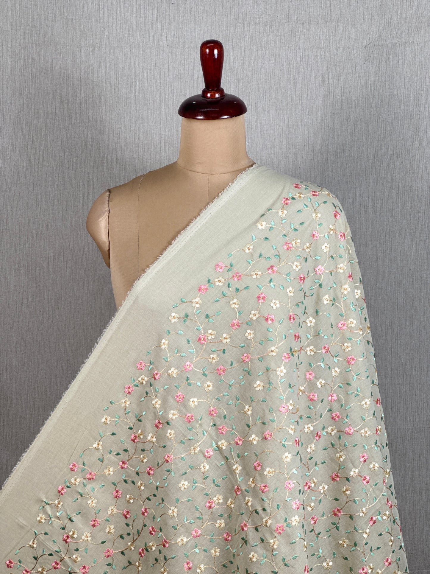 Embroidered Voile Cotton Fabric