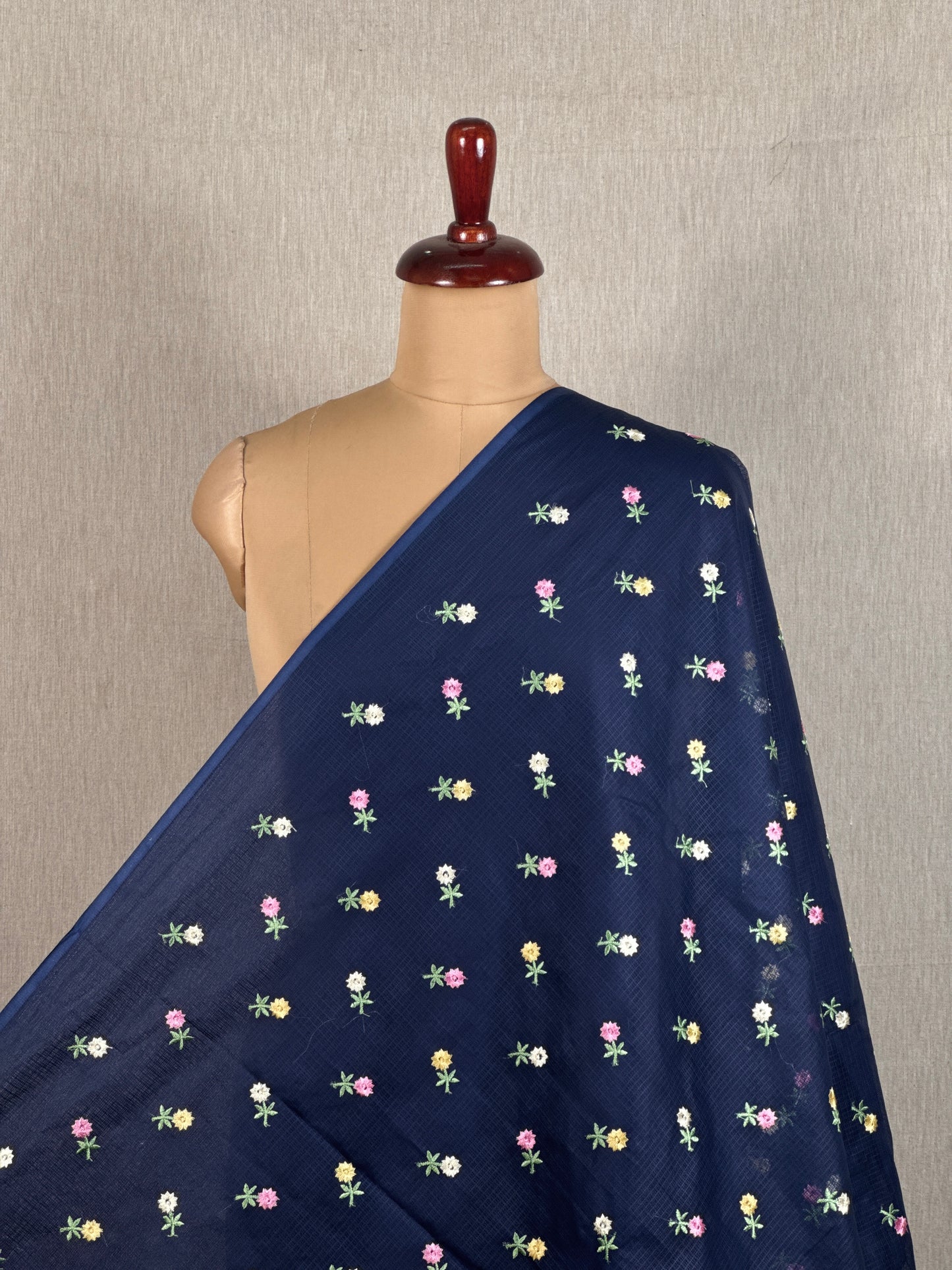 Embroidered Kota Fabric