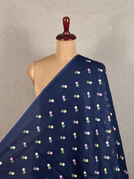 Embroidered Kota Fabric