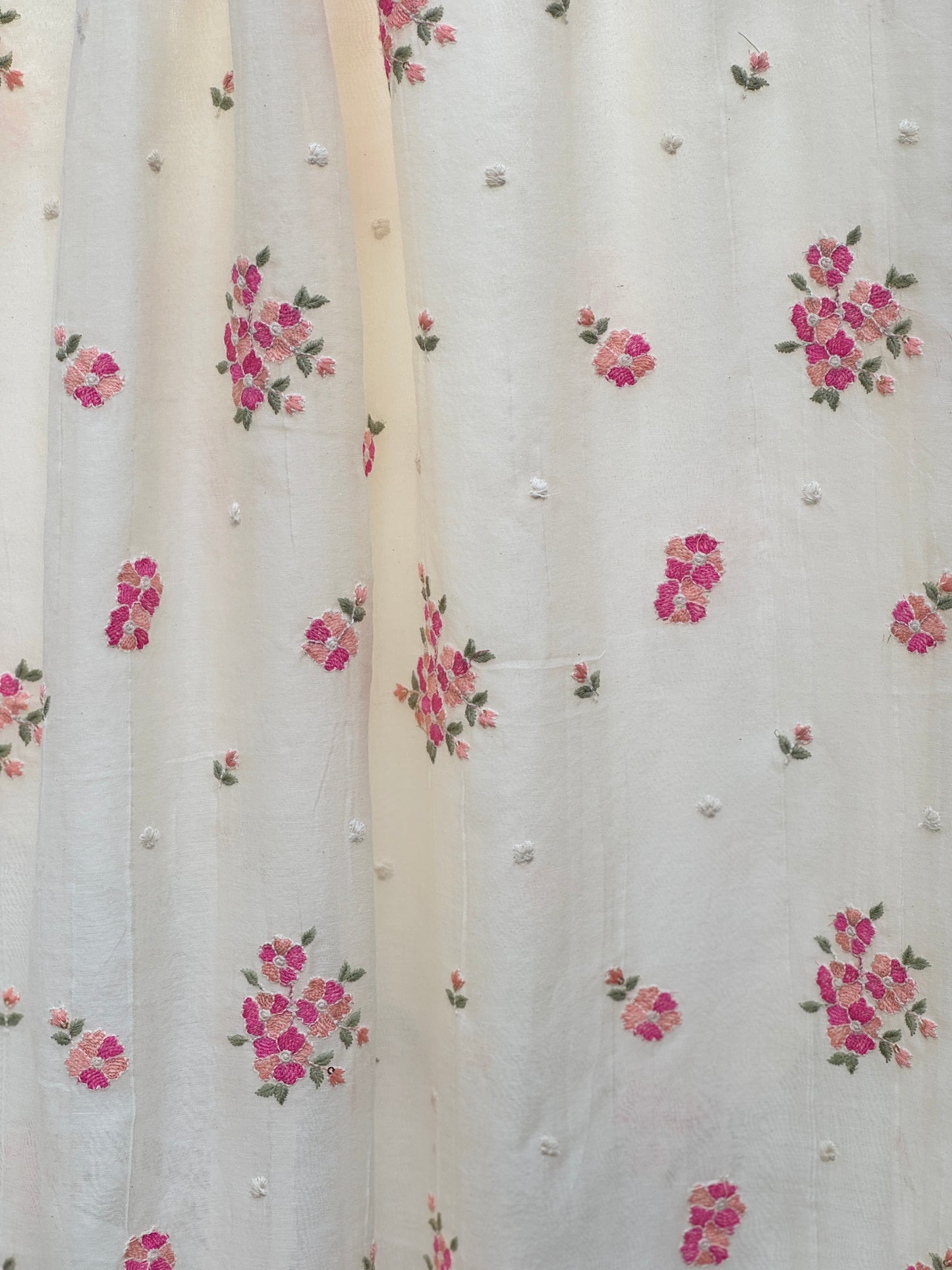 Embroidered 40 gm Banarasi Chanderi Fabric