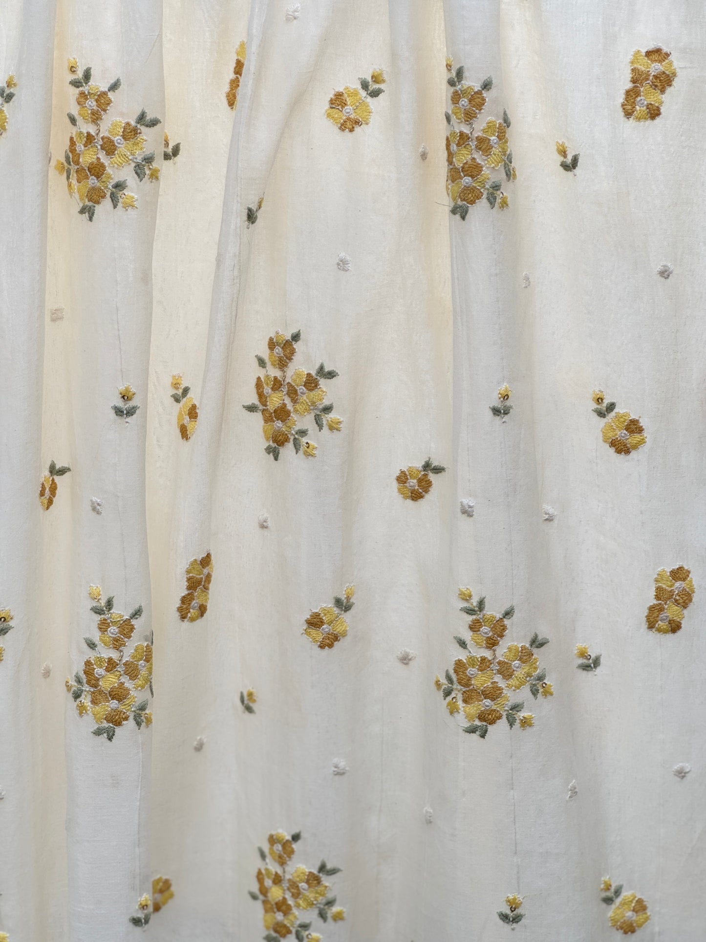 Embroidered 40 gm Banarasi Chanderi Fabric,