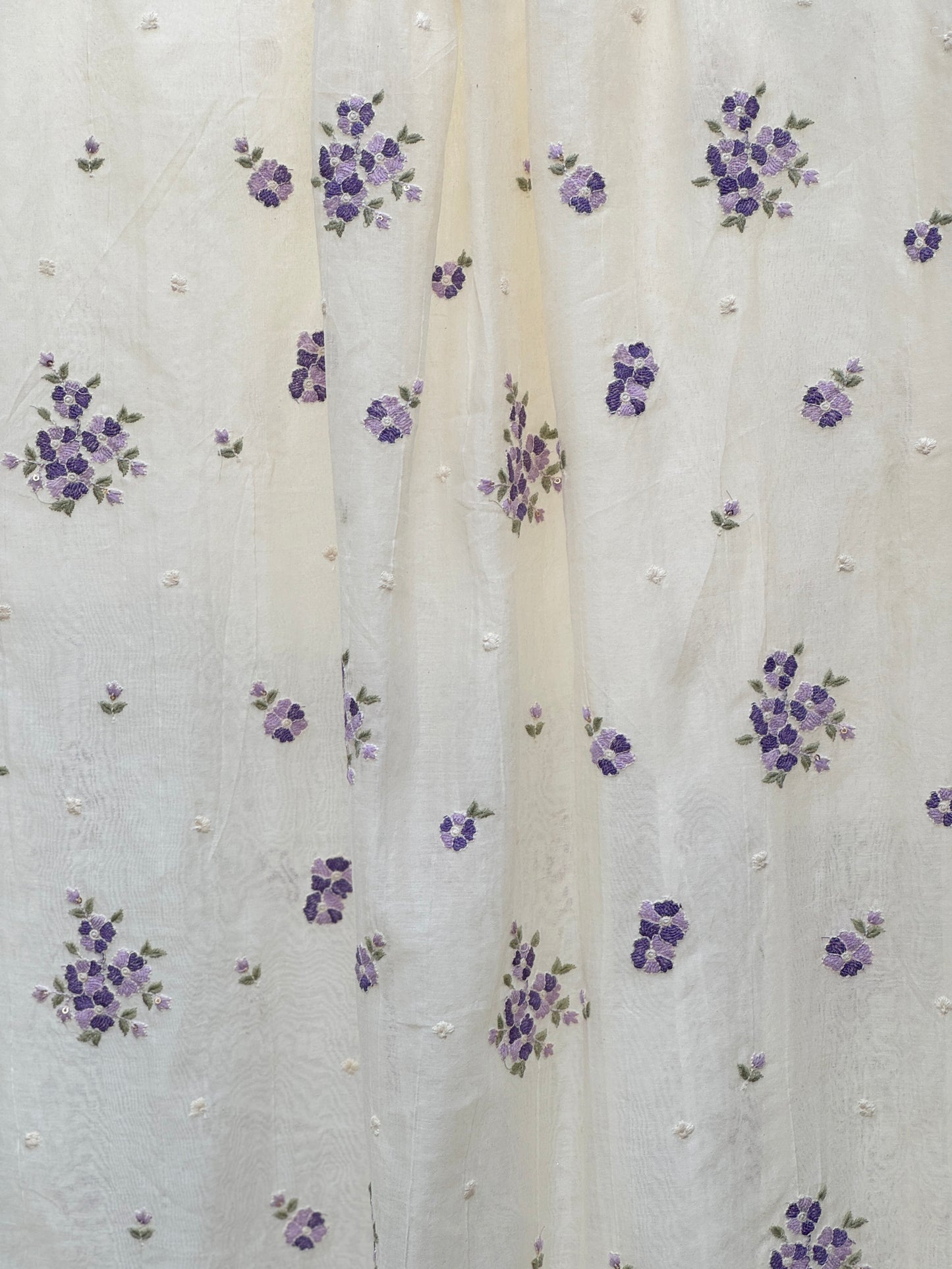 Embroidered 40 gm Banarasi Chanderi Fabric