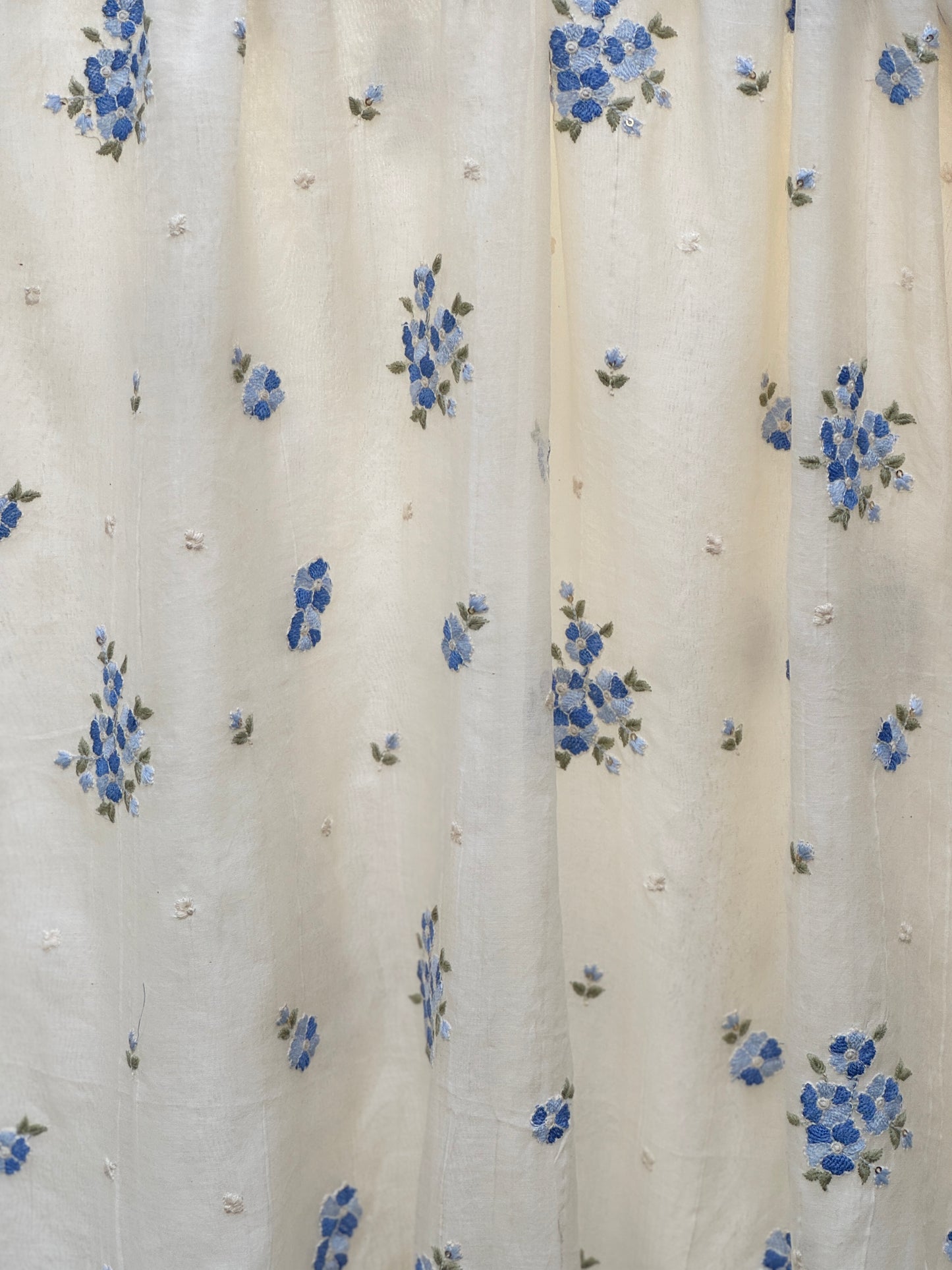 Embroidered 40 gm Banarasi Chanderi Fabric