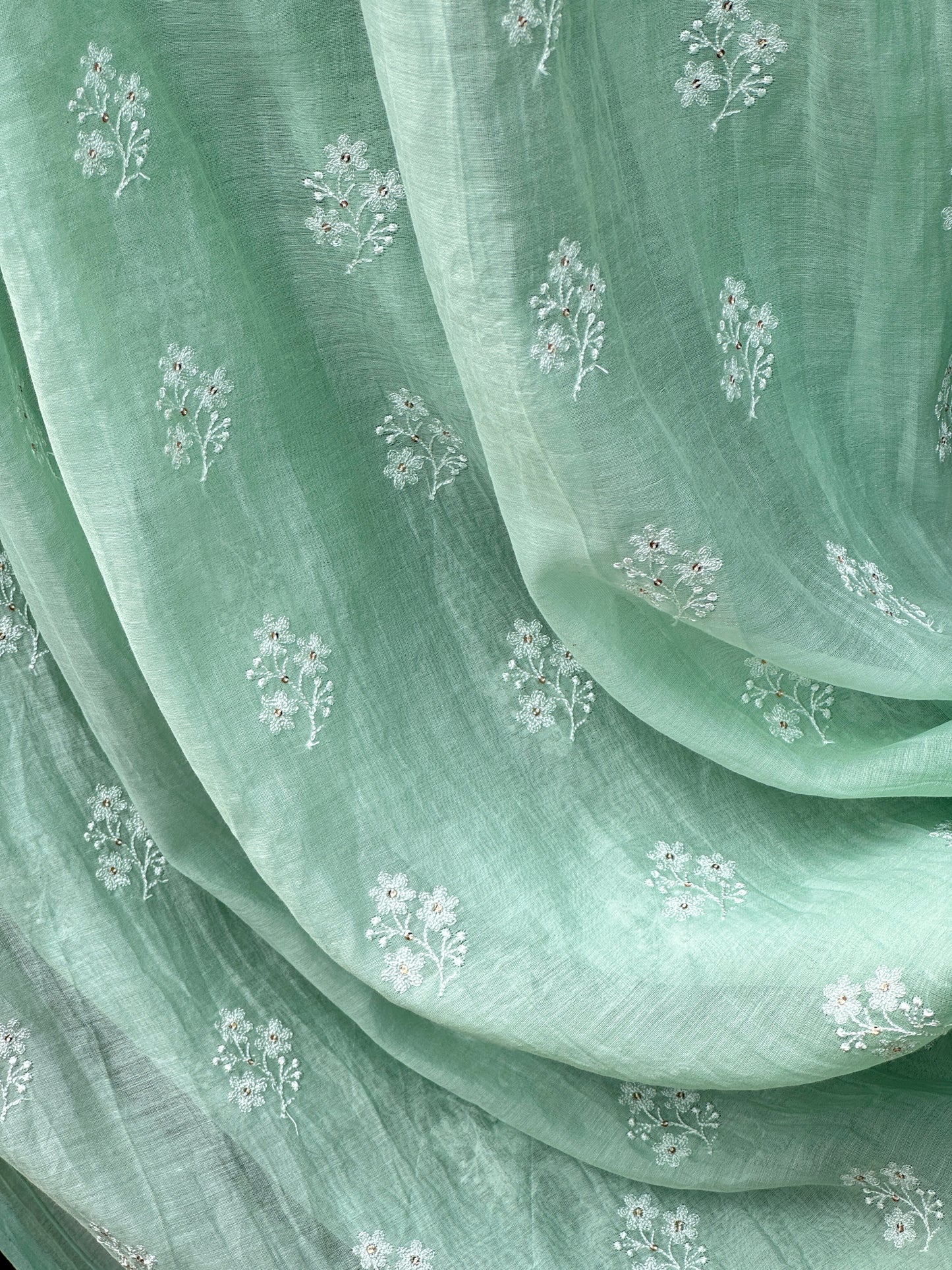 Embroidered 40 gm Banarasi Chanderi Fabric