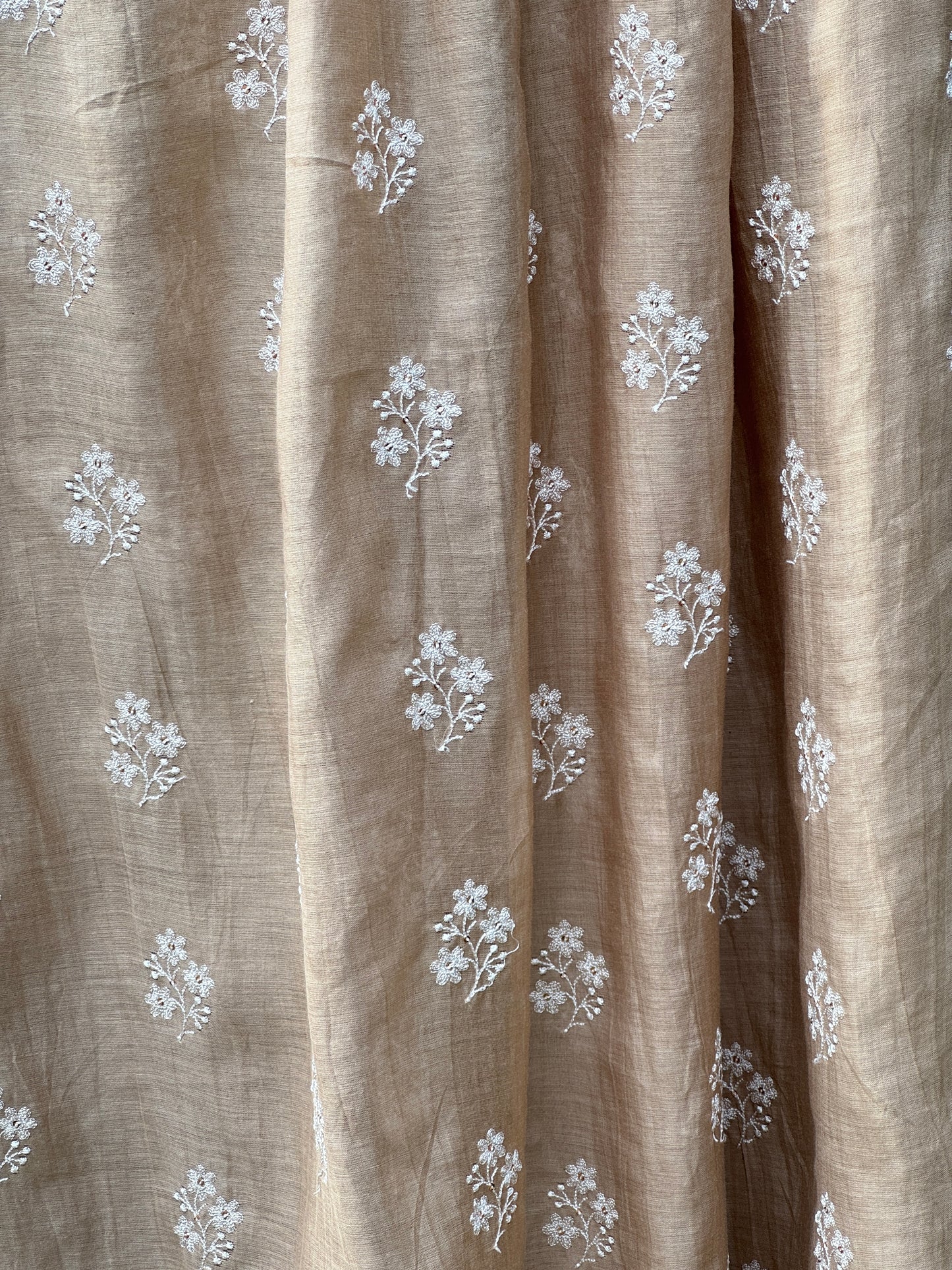 Embroidered 40 gm Banarasi Chanderi Fabric