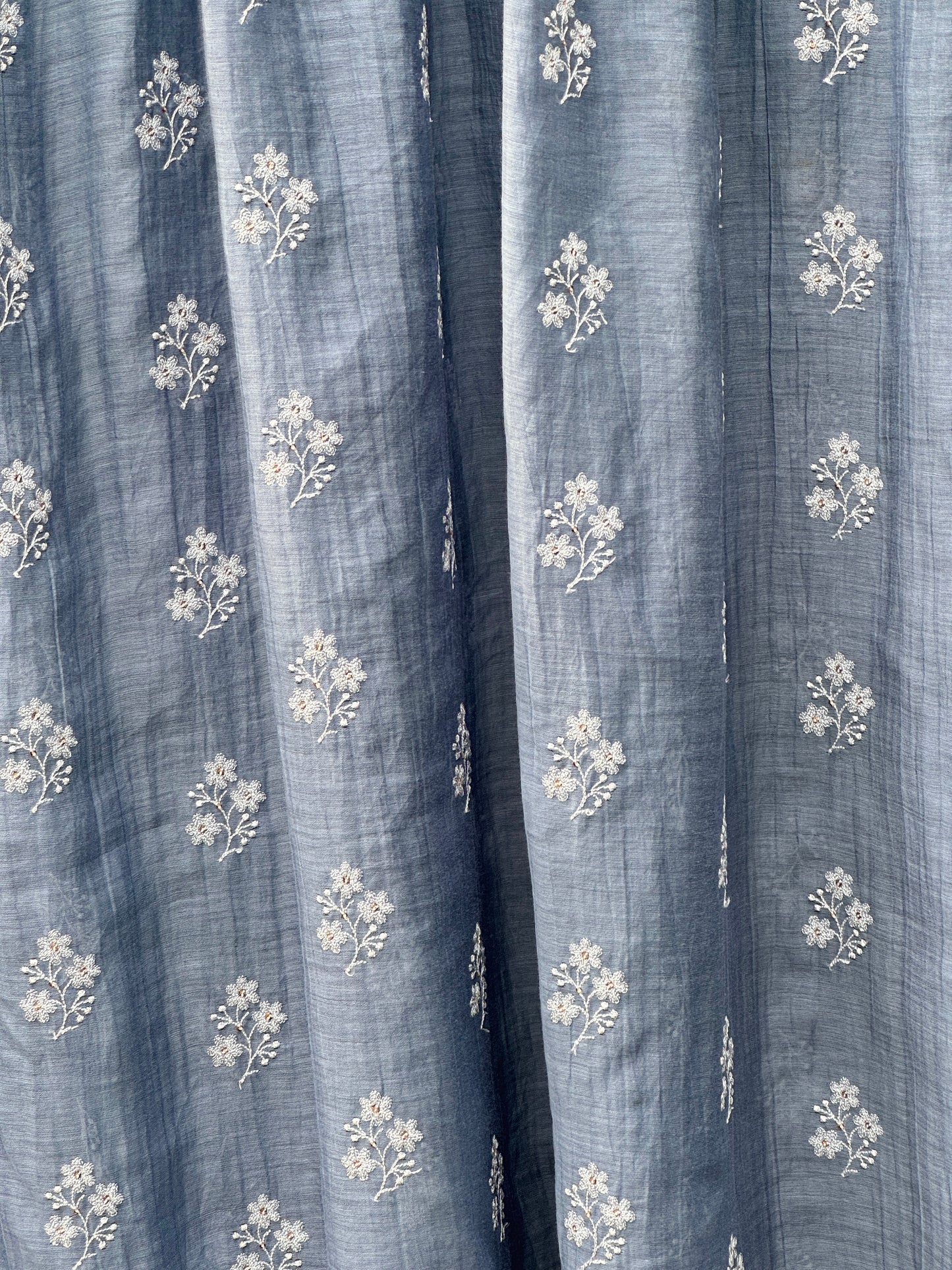 Embroidered 40 gm Banarasi Chanderi Fabric