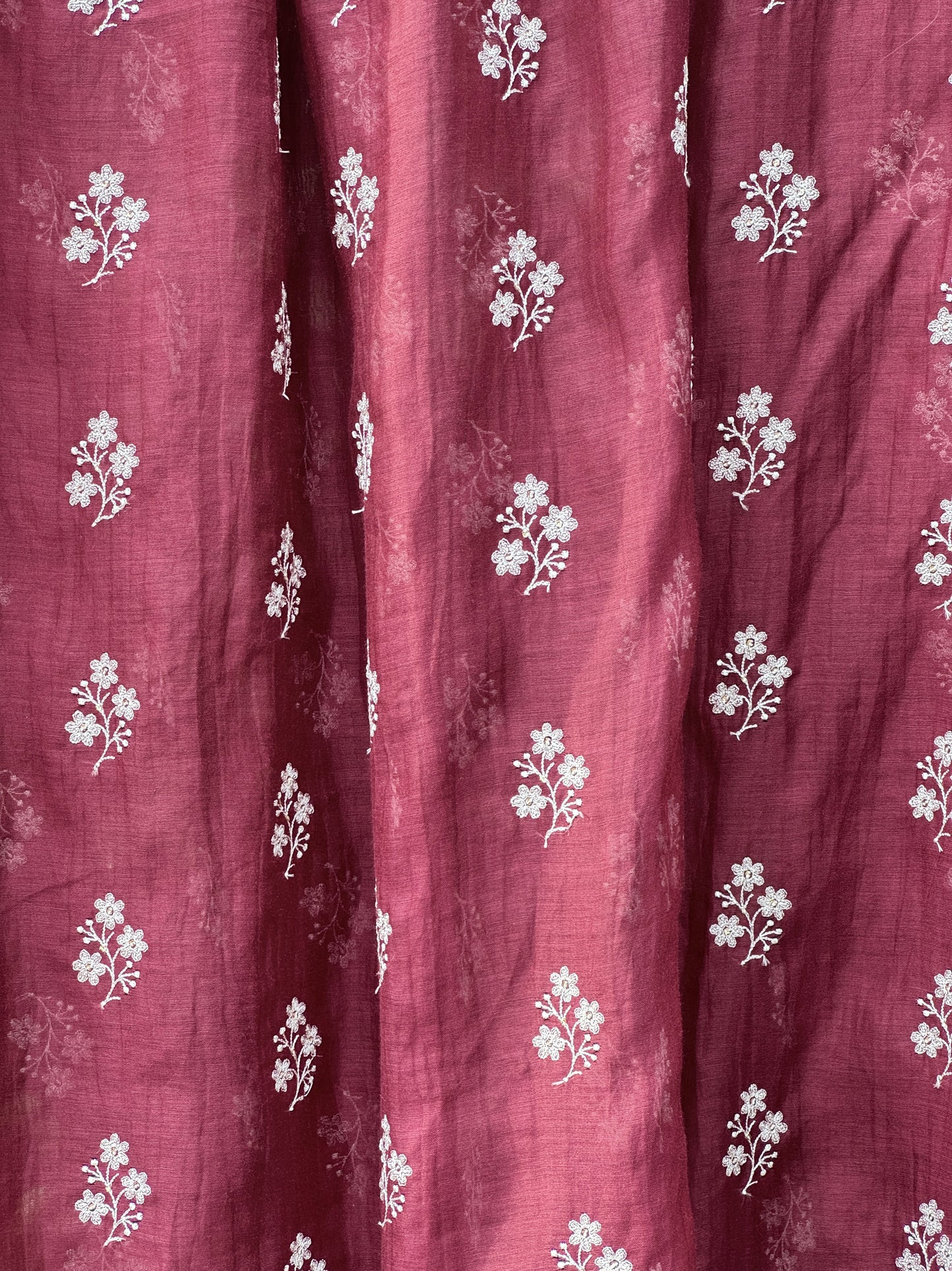 Embroidered 40 gm Banarasi Chanderi Fabric
