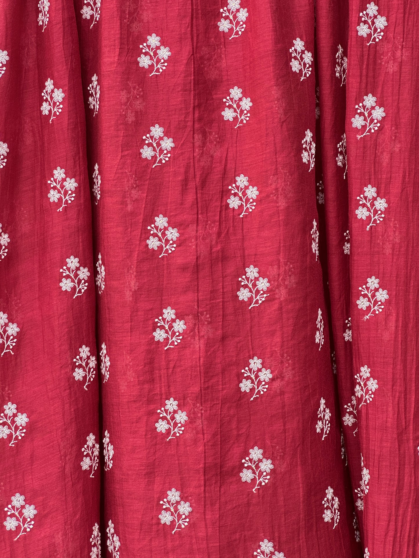 Embroidered 40 gm Banarasi Chanderi Fabric