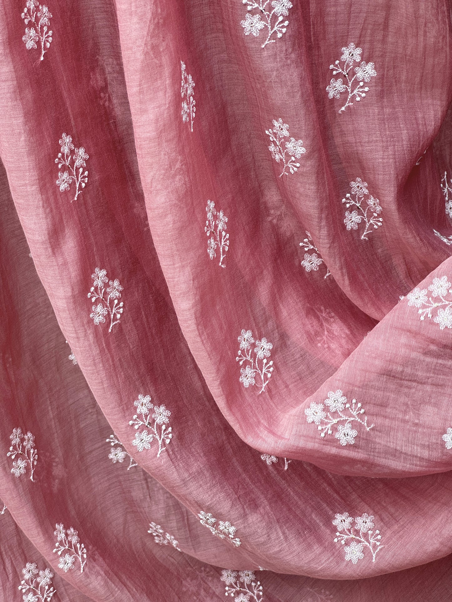 Embroidered 40 gm Banarasi Chanderi Fabric
