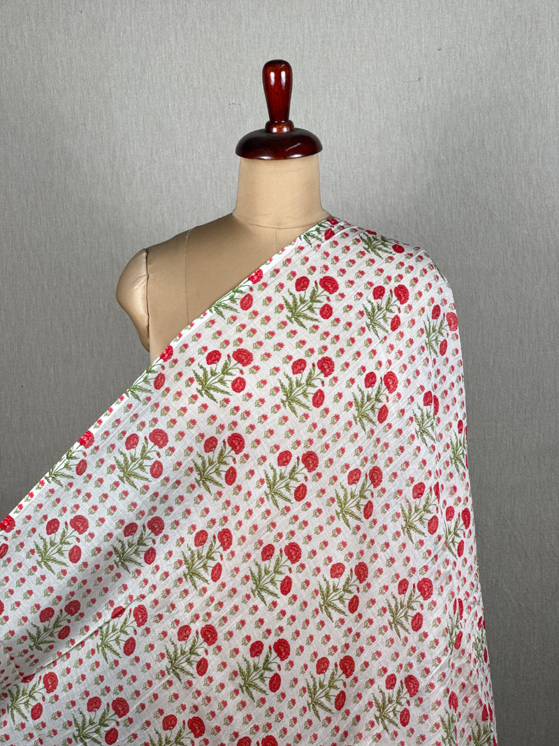Printed Mul Chanderi Fabrics