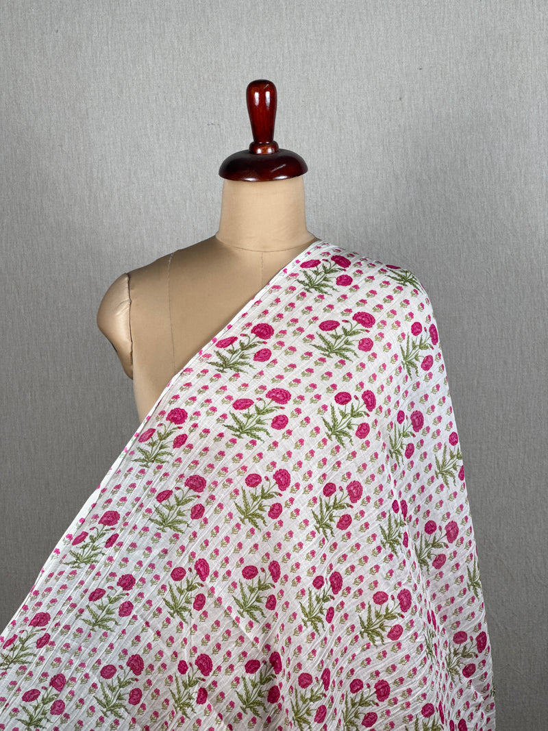 Printed Mul Chanderi Fabrics