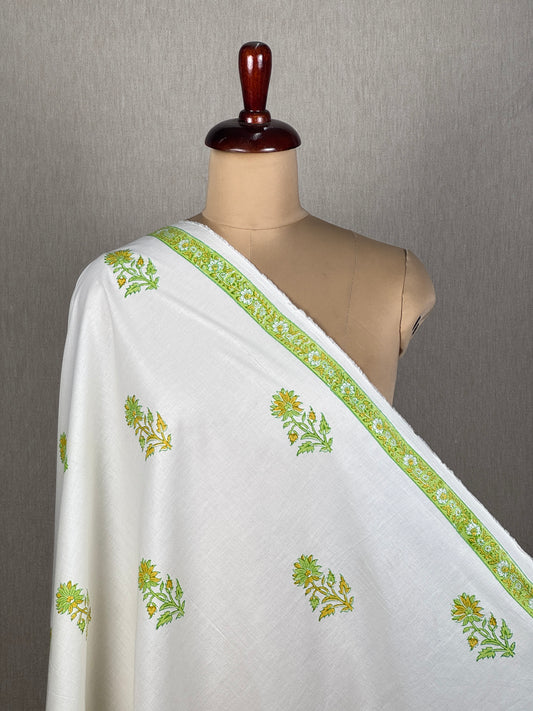 Block Printed 60 Count Cambric Cotton Fabric