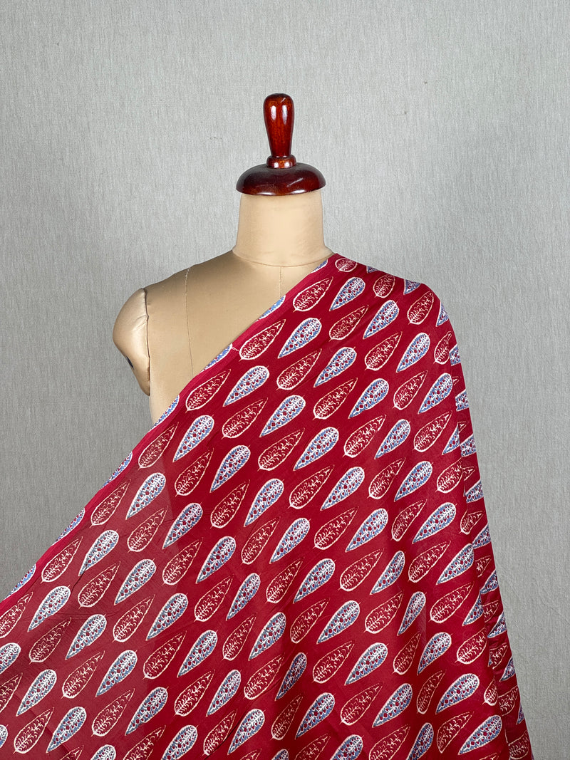 Printed Mul Chanderi Fabrics
