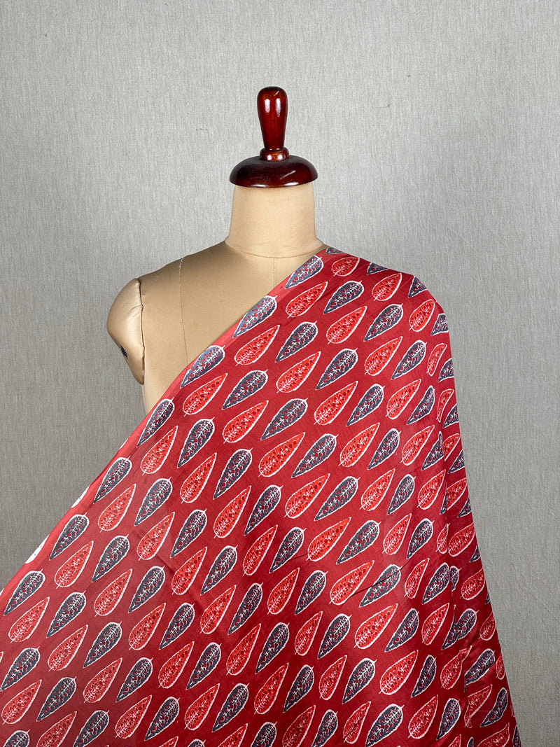 Printed Mul Chanderi Fabrics