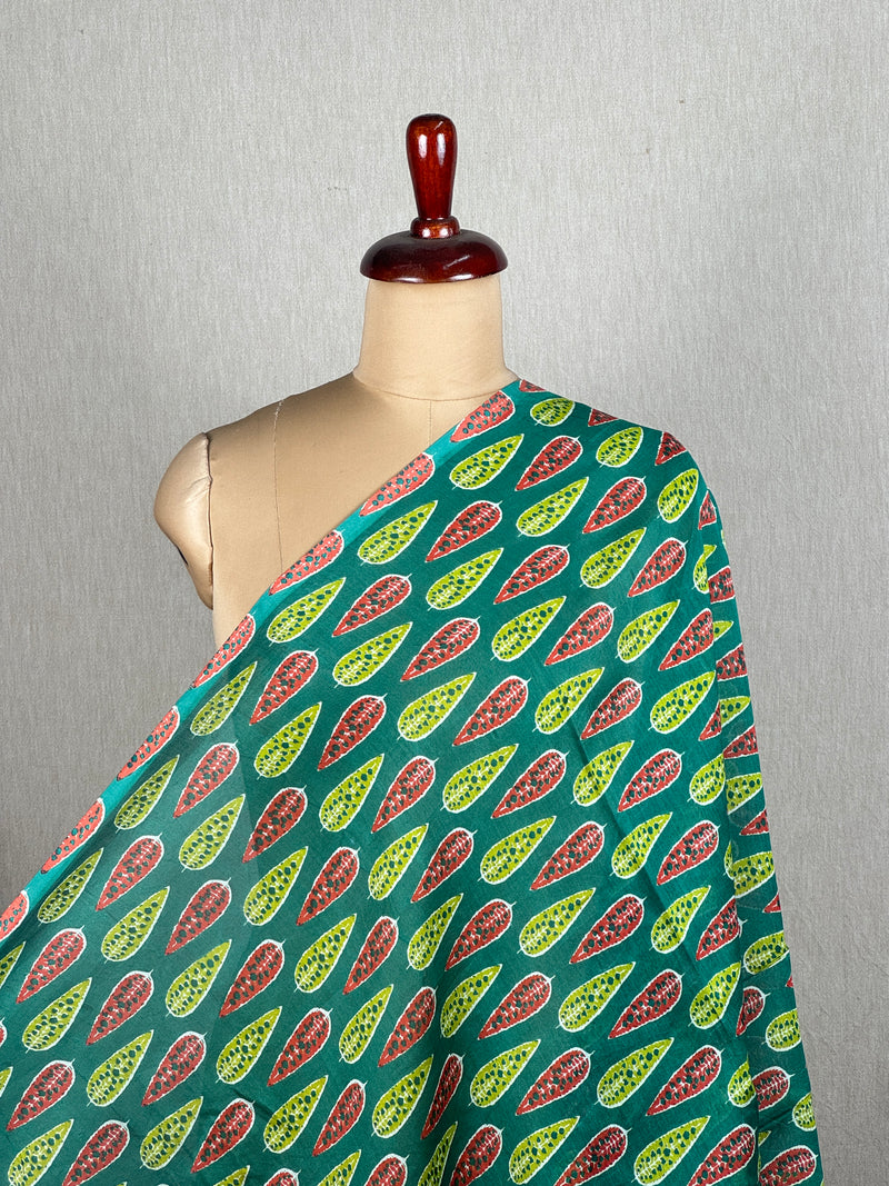 Printed Mul Chanderi Fabrics