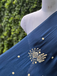Pearl Embroidered Viscose Organza Fabric