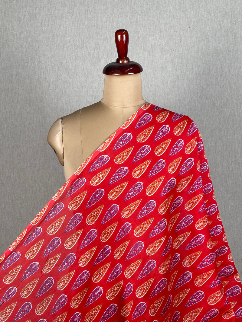 Printed Mul Chanderi Fabrics