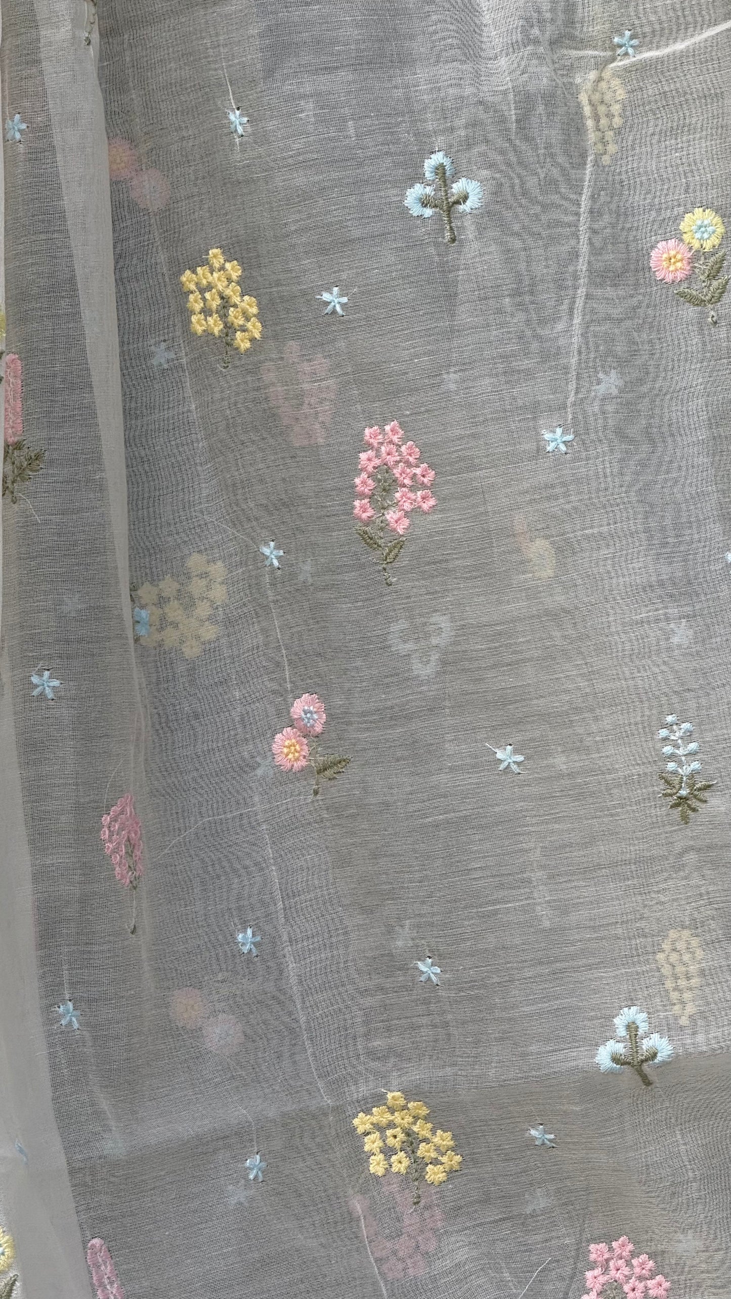 Embroidered Banarasi Chanderi Fabric