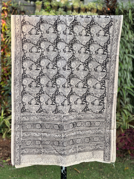 Block Printed Mulmul Cotton Dupatta