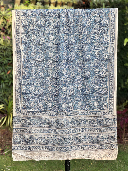 Block Printed Mulmul Cotton Dupatta