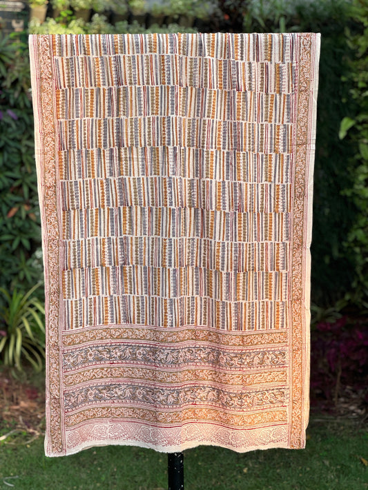 Block Printed Mulmul Cotton Dupatta