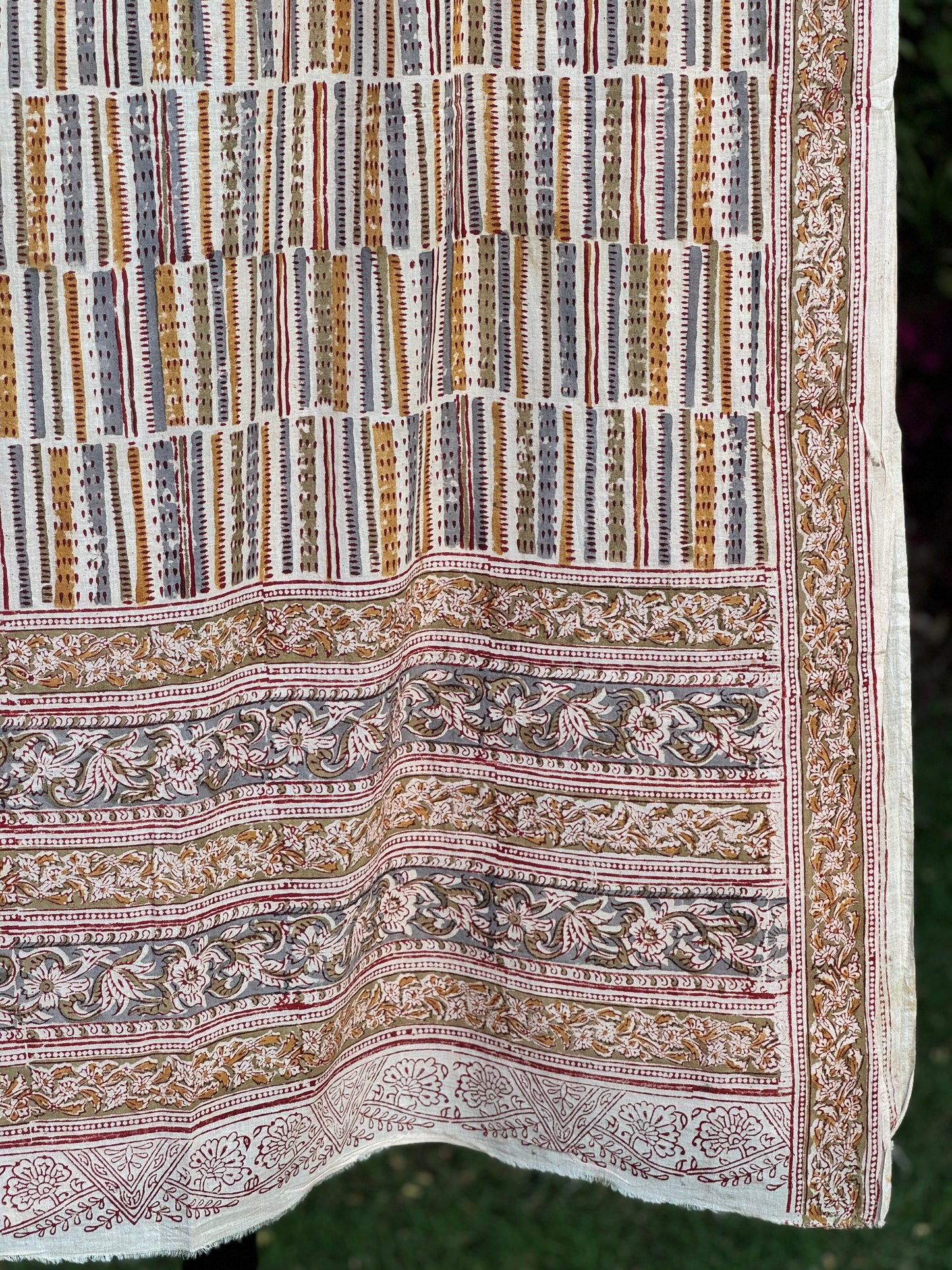 Block Printed Mulmul Cotton Dupatta