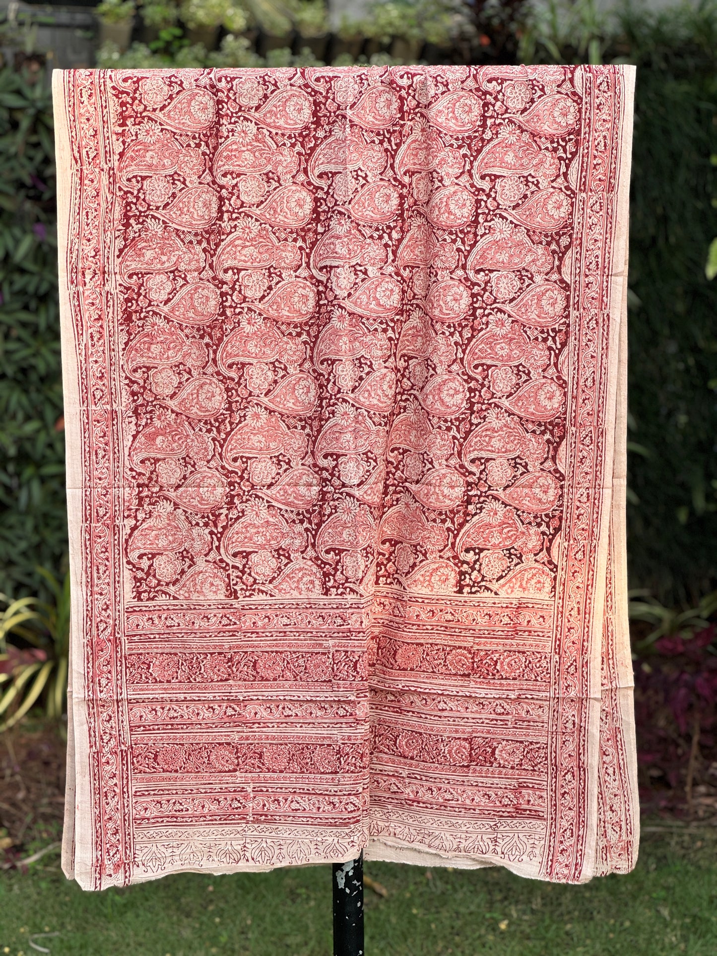 Block Printed Mulmul Cotton Dupatta