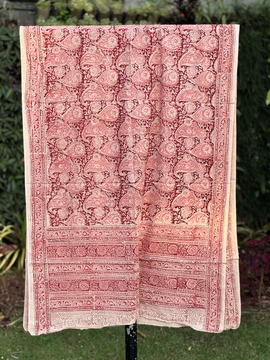 Block Printed Mulmul Cotton Dupatta