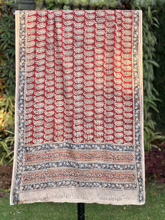 Block Printed Mulmul Cotton Dupatta