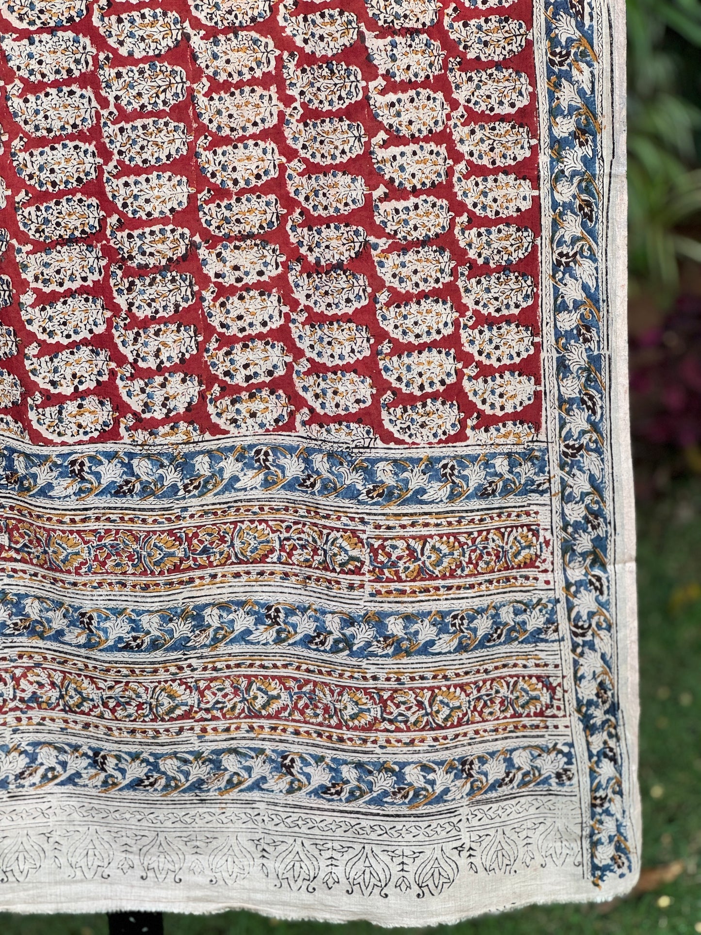 Block Printed Mulmul Cotton Dupatta