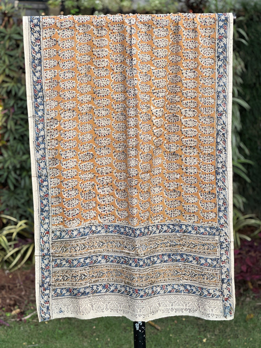 Block Printed Mulmul Cotton Dupatta