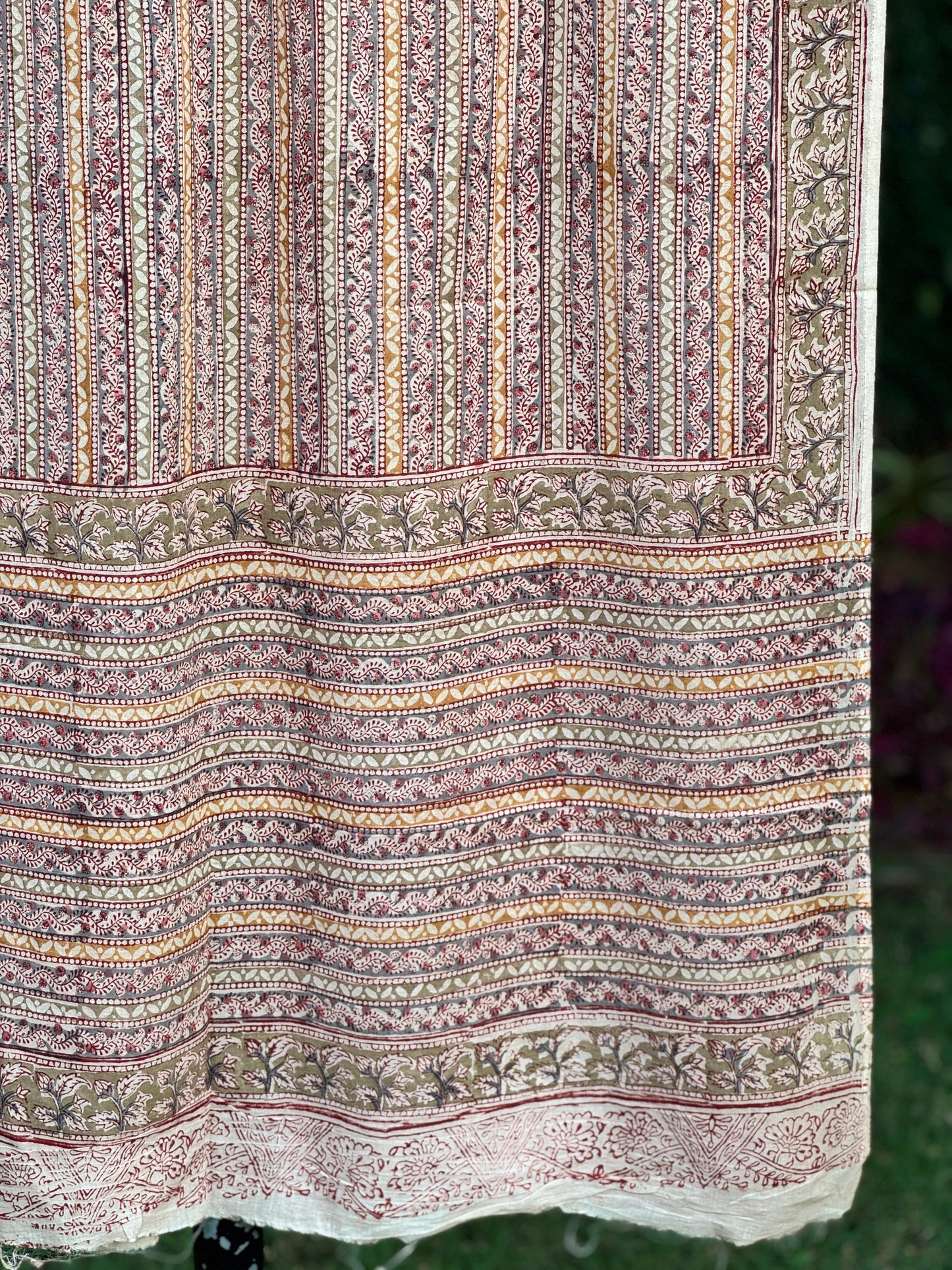 Block Printed Mulmul Cotton Dupatta